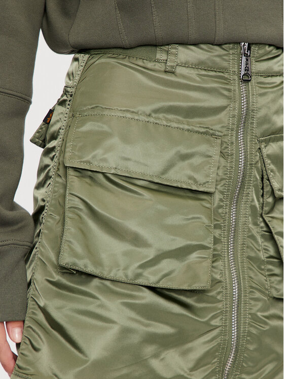 Alpha Industries Alpha Industries Spódnica mini 148066 Zielony Regular Fit