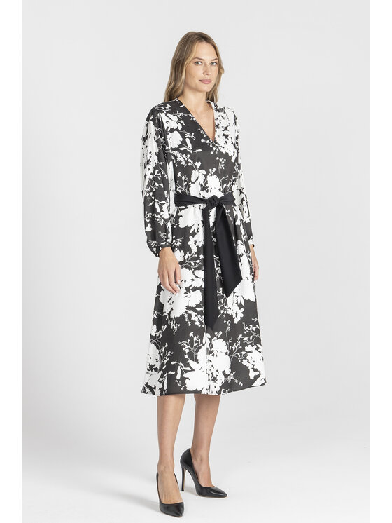 Deni Cler Milano Deni Cler Milano Sukienka codzienna W-DC-3477-E5-A6-96-1 Biały Loose Fit