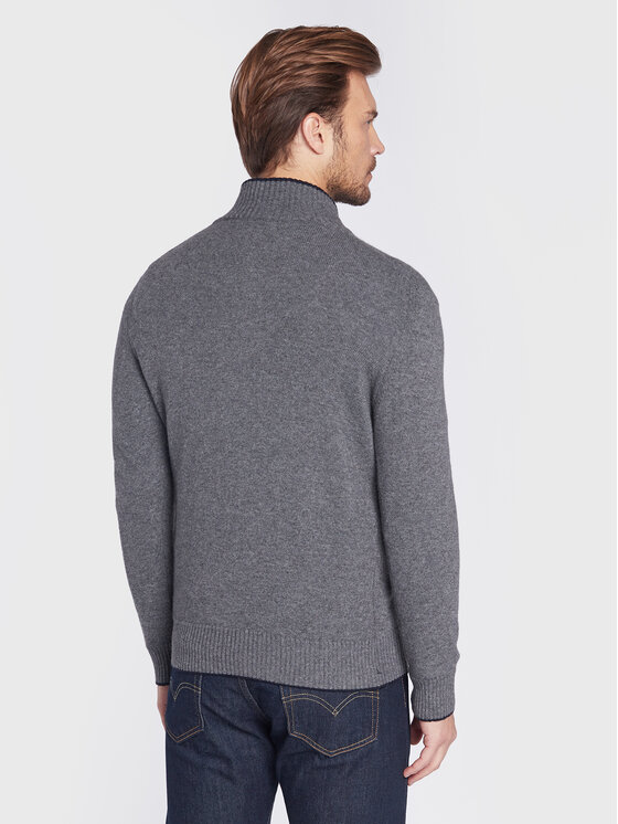Maglione Uomo NORTH SAILS, Mezza Zip, Collo Alto, In Cotone Organico E Lana, Logo Ricamato - 4