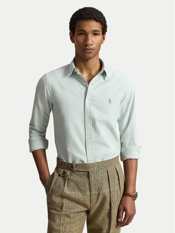 Polo Ralph Lauren Cămașă 710792161501 Verde deschis Slim Fit