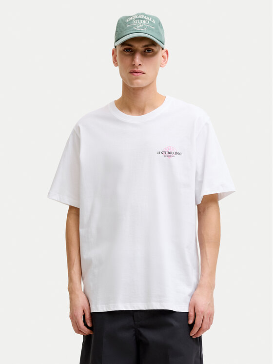 Jack & Jones Jack & Jones T-Shirt Corals Tee 12288345 Bílá Regular Fit