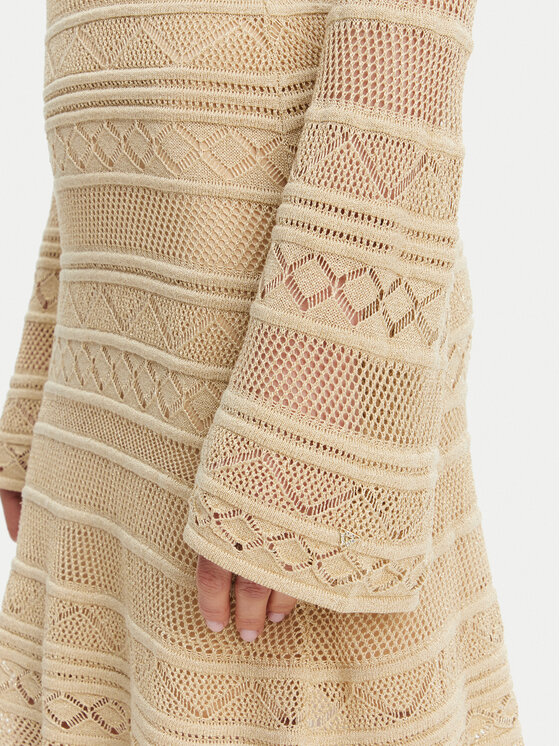 Guess Guess Трикотажна сукня W5GK48 Z3E22 Бежевий Slim Fit