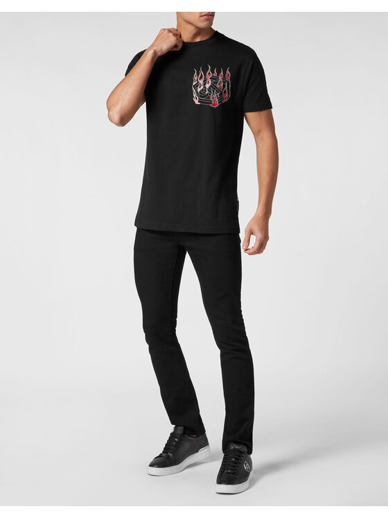 PHILIPP PLEIN PHILIPP PLEIN T-Shirt 20723 Czarny Regular Fit