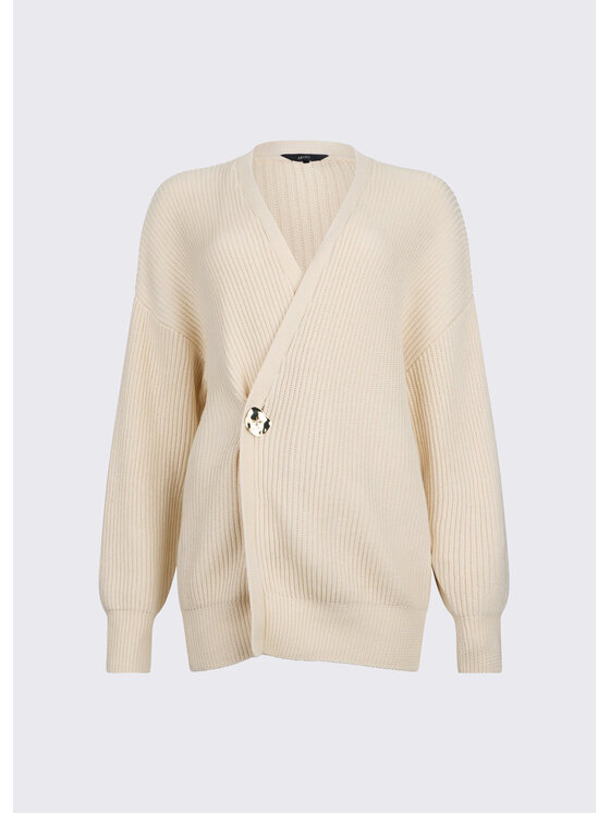 Liu Jo Liu Jo Kardigan CA6194MS042P9572 Kremowy Loose Fit