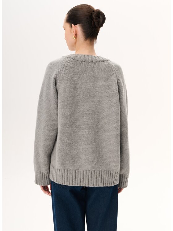 LEBRAND LEBRAND Sweter Farren Szary Regular Fit