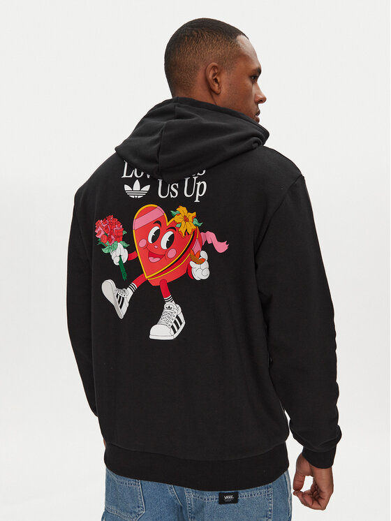 adidas adidas Sweatshirt Made By Nelson V-Day JP0980 Schwarz Loose Fit