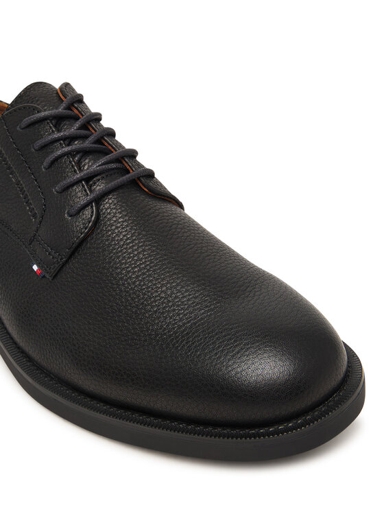 Tommy Hilfiger Tommy Hilfiger Polobotky Lth Mix Dress Hilfiger Shoe FM0FM06086 Černá