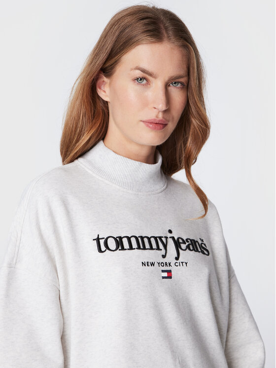 Tommy Jeans Tommy Jeans Sukienka dzianinowa Lower Case DW0DW14387 Szary Regular Fit