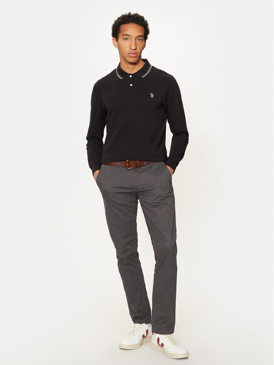 U.S. Polo Assn. U.S. Polo Assn. Polo majica MUP2255 Črna Regular Fit
