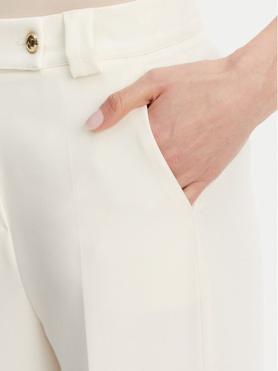 Maryley Maryley Текстилни панталони 25EB537/M26/43VA Екрю Regular Fit