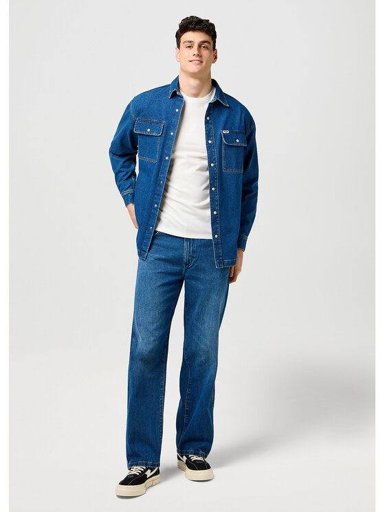Wrangler Wrangler Jeansy Loose Straight Niebieski Loose Fit