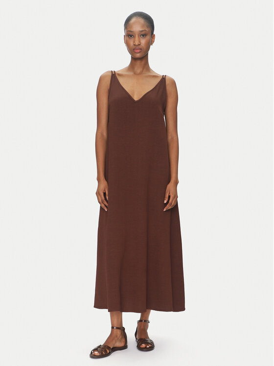 ViCOLO ViCOLO Ljetna haljina TD0758 Smeđa Regular Fit