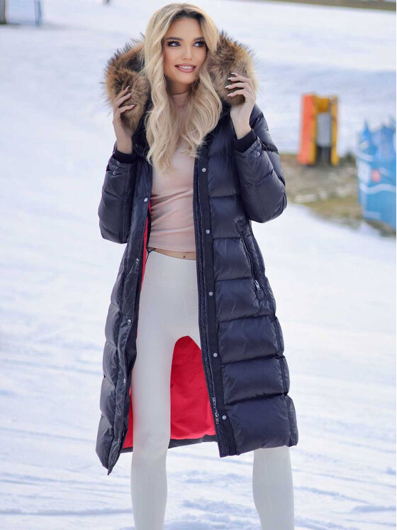 ROCKANDBLUE ROCKANDBLUE Zimní kabát 22587-479189915 Černá Slim Fit