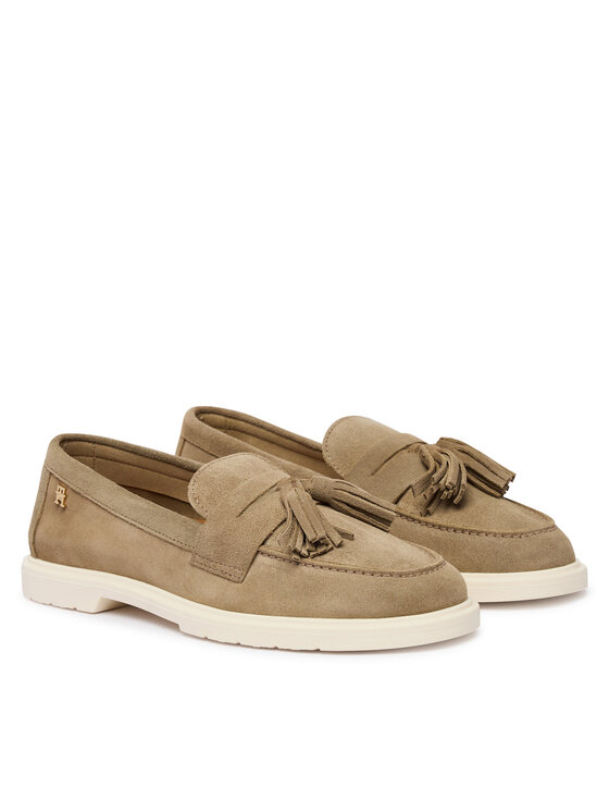 Tommy Hilfiger Tommy Hilfiger Loafersy Light Suede Tassel Loafer FW0FW09285 Hnědá