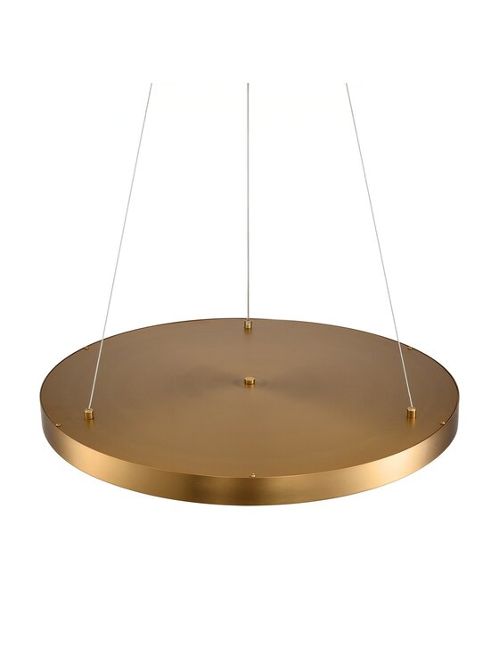 MIAhome MIAhome Lampa wisząca ALCHEMY LED złoty alabaster 60 cm Złoty