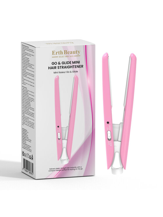 Erthskin London Erthskin London Mini Prostownica Go & Glide – Różowa Ozdoby do włosów