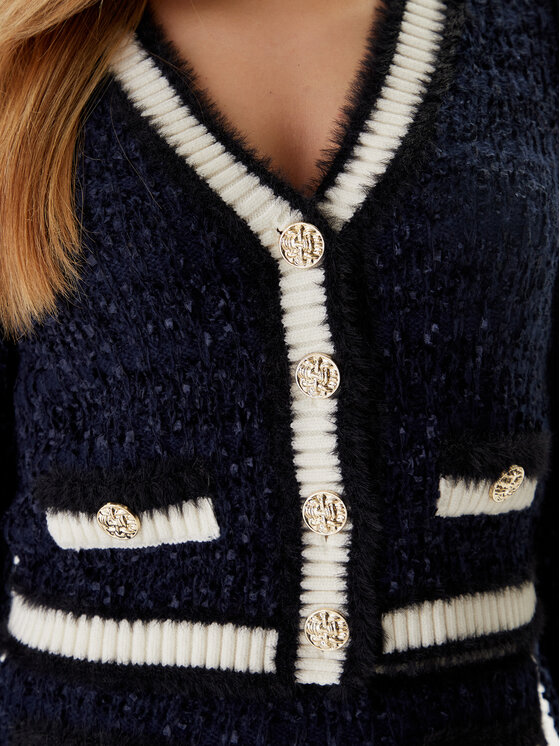 Guess Guess Strickjacke W5BR0E Z4090 Dunkelblau Slim Fit