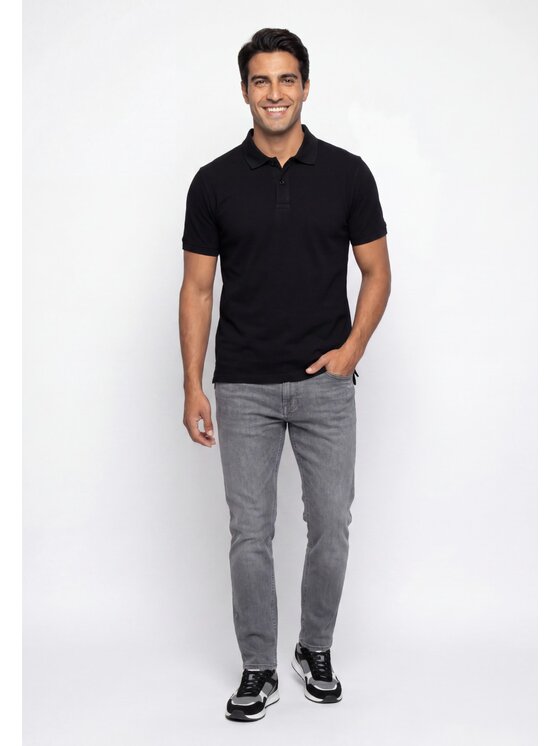 Pako Lorente Pako Lorente Polo B24WH-TX-001 Czarny Regular Fit