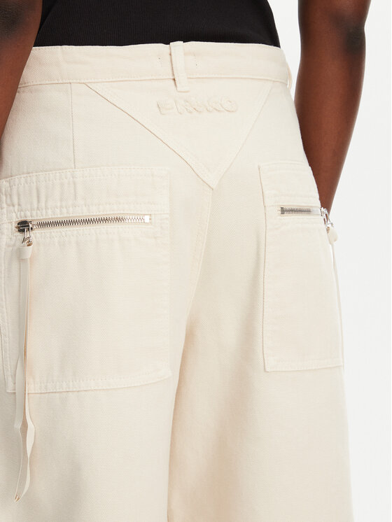 PINKO PINKO Bermudy Pascal 105245 A2M8 Beżowy Relaxed Fit