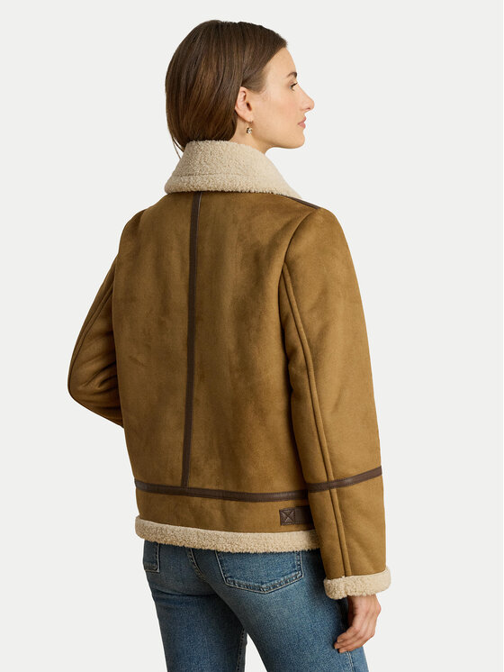 LAUREN RALPH LAUREN LAUREN RALPH LAUREN Kurtka z imitacji skóry 297P04122002 Brązowy Regular Fit