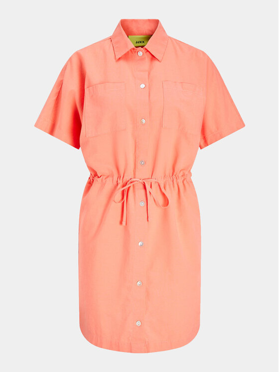 JJXX JJXX Rochie tip cămașă Sana 12249747 Portocaliu Relaxed Fit