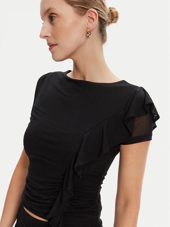 Guess Guess Blusa W5YP08 KCZC2 Nero Regular Fit