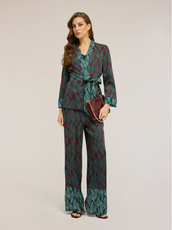 Motivi Motivi Pantaloni di tessuto P001W000843N001 Verde Over Fit