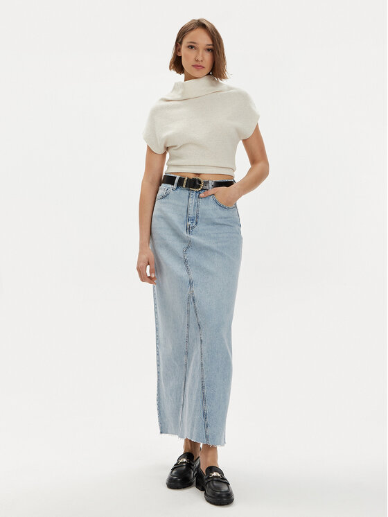 Gina Tricot Gina Tricot Farmer szoknya 21426 Kék Regular Fit