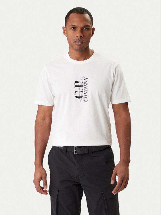 C.P. Company C.P. Company Tricou 20CMTS084A005100W Écru Regular Fit