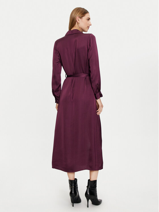 Haveone Haveone Sukienka koszulowa AWG-M017 Fioletowy Regular Fit