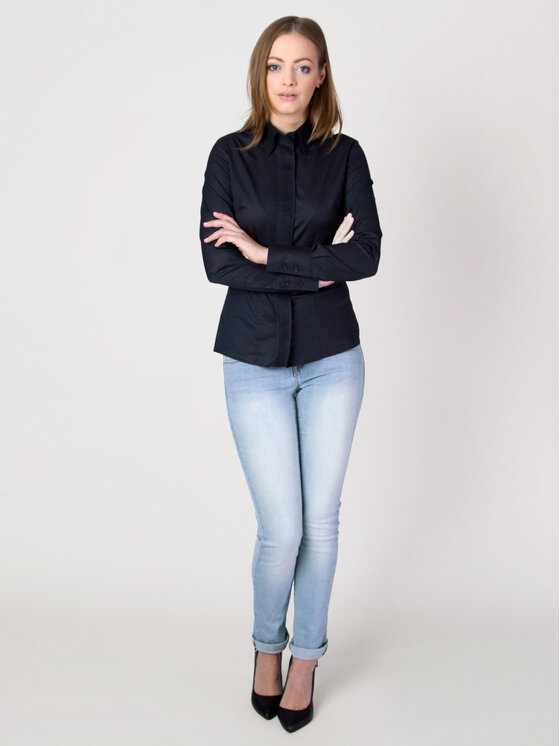Willsoor Willsoor Koszula 60817 Czarny Slim Fit