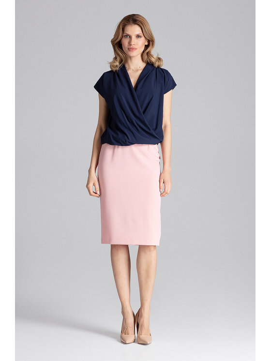 FIGL FIGL Blúzka M652 Tmavomodrá Regular Fit