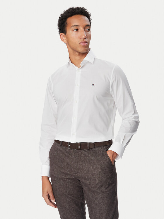 Tommy Hilfiger Tommy Hilfiger Koszula MW0MW43122 Biały Slim Fit