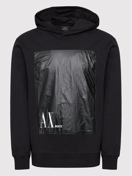 Armani Exchange Armani Exchange Mikina 3LZMJE ZJYAZ 1200 Černá Regular Fit