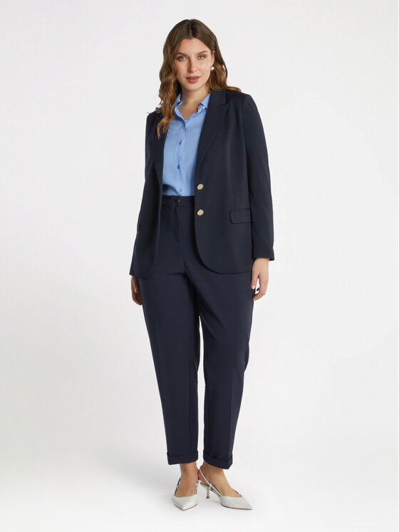 Fiorella Rubino Fiorella Rubino Giacca di transizione Q496T000173N034 Blu A-Line Fit