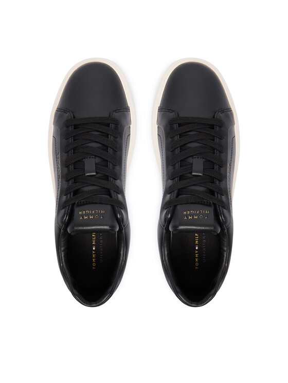 Tommy Hilfiger Tommy Hilfiger Sneakersy Icon Court Light Weight Shinny FW0FW08949 Czarny