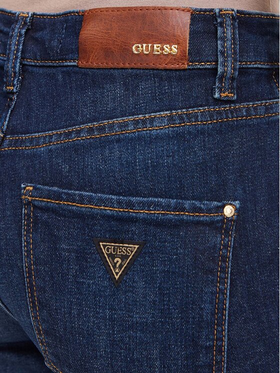 Guess Guess Jeansy W6YA15 D1584 Granatowy Straight Fit