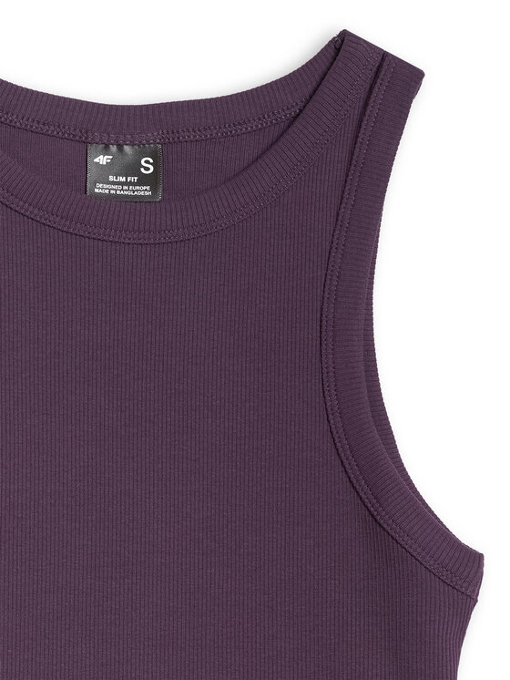 4F 4F Tank top ESSENTIALS Fioletowy Slim Fit
