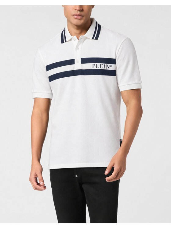 PHILIPP PLEIN PHILIPP PLEIN Polokošile 31305 Bílá Slim Fit