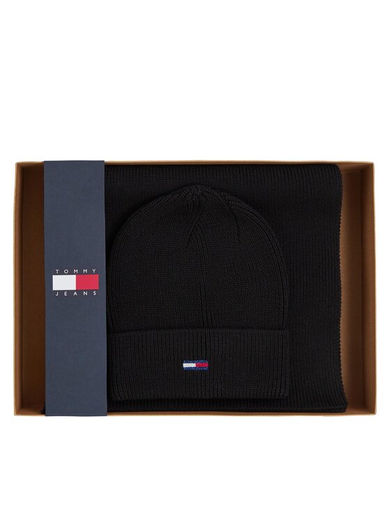 Tommy Hilfiger Tommy Hilfiger Набір шапка і снуд Tjw Flag Beanie And Scarf AW0AW15482 Чорний