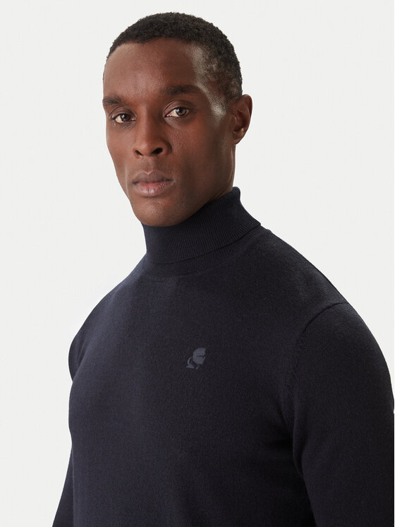 KARL LAGERFELD KARL LAGERFELD Rollkragenpullover 655058 554399 Dunkelblau Regular Fit