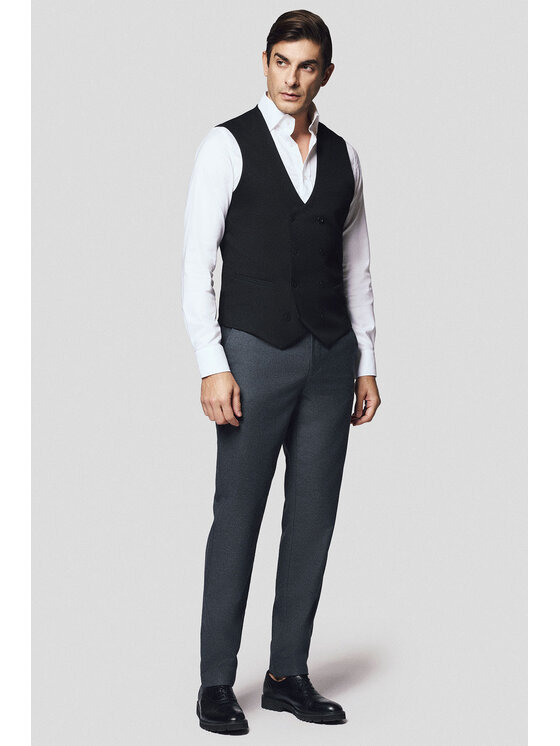 Lancerto Lancerto Kamizelka Siniscola KA131125000001 Granatowy Slim Fit