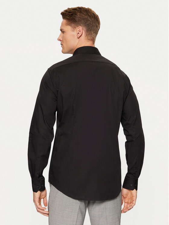 Calvin Klein Calvin Klein Marškiniai Poplin Stretch Regular Shirt K10K109509 Juoda Slim Fit