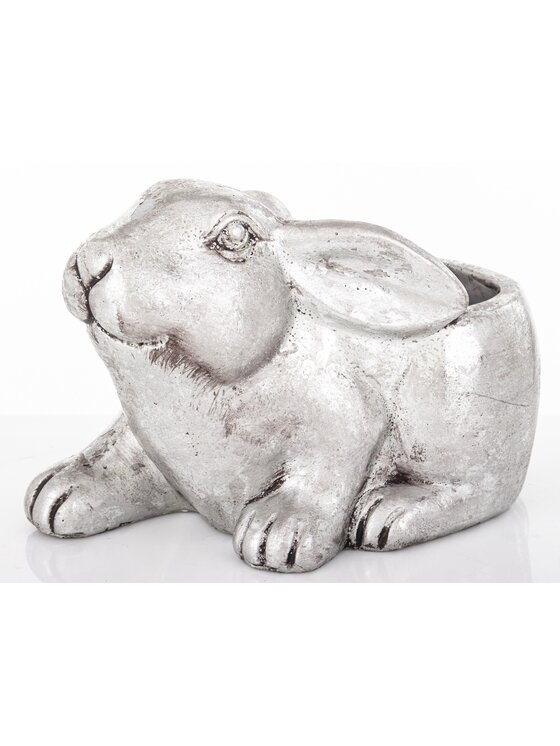 MIAhome MIAhome Osłonka cementowa 15x13x22 cm KRÓLIK Srebrny