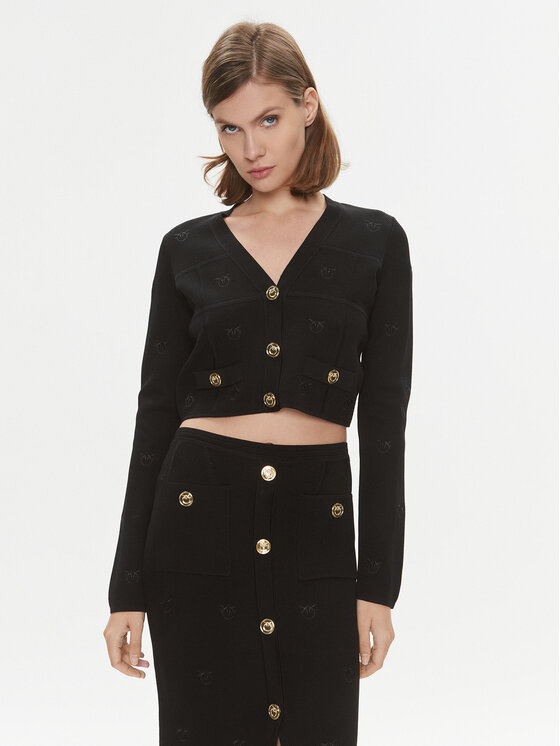 Pinko Cardigan Dinaro 101887 A16F Negru Regular Fit