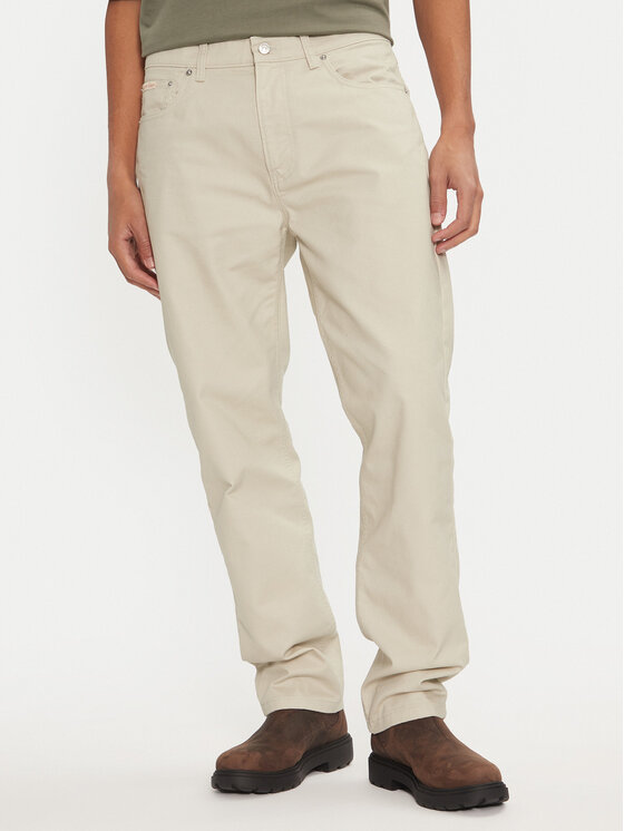 Calvin Klein Jeans Calvin Klein Jeans Pantaloni din material J30J326263 Bej Straight Fit