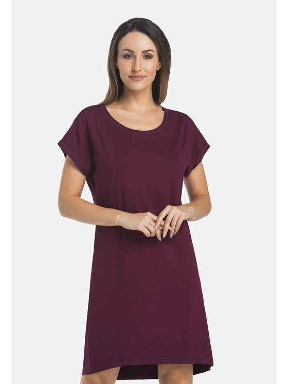 Teyli Teyli Koszula nocna 222 Fioletowy Regular Fit