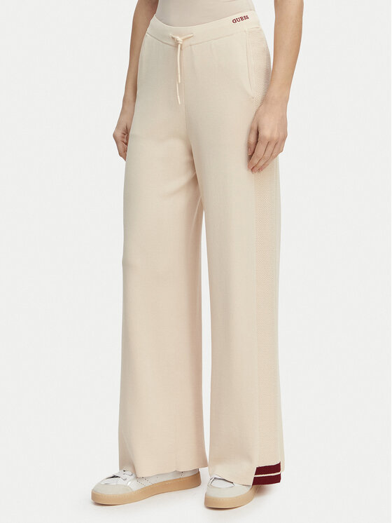 Guess Guess Teplákové nohavice V6GB06 Z0651 Béžová Wide Leg