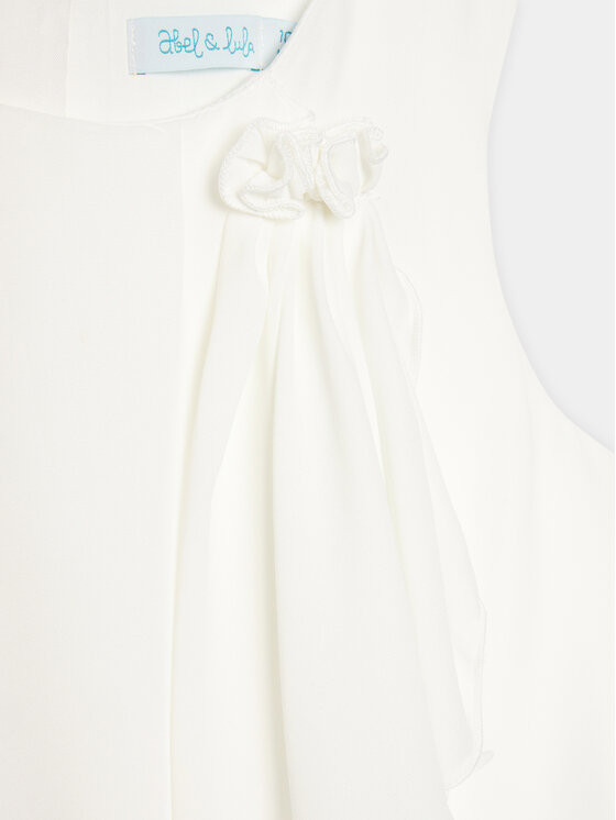 Abel & Lula Abel & Lula Komplet bluzka i spodnie 5277 Biały Regular Fit