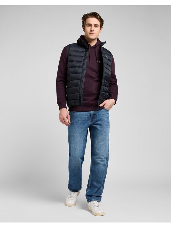 Lee Lee Gilet STAND COLLAR PUFFER Nero Regular Fit
